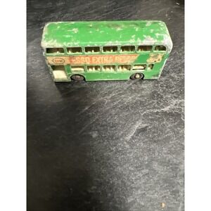 Lesney Matchbox No74 London Daimler Bus ESSO Loose Fair Green